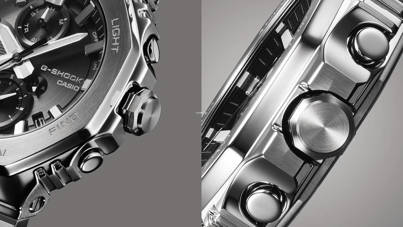 卡西欧,G-SHOCK 51.30x46.30毫米,51.30x46.30毫米,不锈钢,黑色,石英,倒计时,计时,星期历,日历,矿物水晶,八角形,GMCB2100D,GMCB2100D-1A