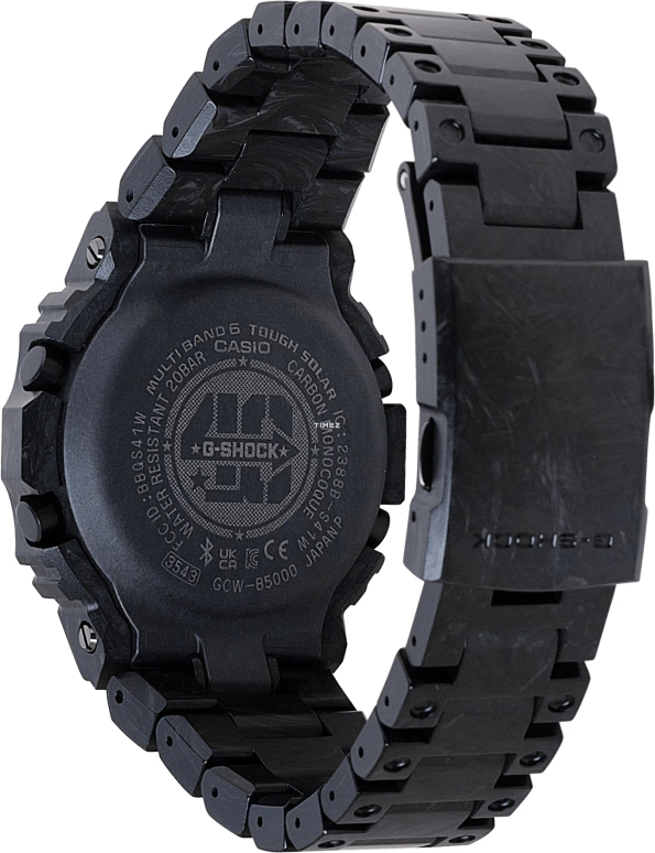 卡西欧,G-SHOCK 49.10x45毫米,49.10x45毫米,碳纤维,合成树脂,黑色,石英,倒计时,计时,月历,星期历,蓝宝石,方形,GCWB5000UN,GCWB5000UN-1