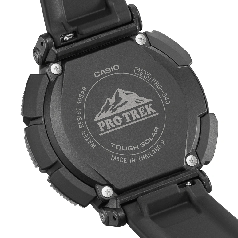 Casio,PROTREK 54.70x51.70mm,54.70x51.70mm,Bio-sourced,Grey,Quartz,Countdown,Chronograph,Month,Date,Hardlex,Glass,Round,PRG340,PRG340-1