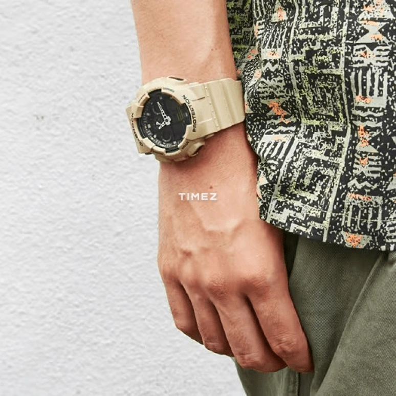 卡西欧,G-SHOCK 51.20毫米,51.20毫米,合成树脂,黑色,石英,倒计时,计时,月历,星期历,矿物水晶,圆形,GA100L,GA100L-8A