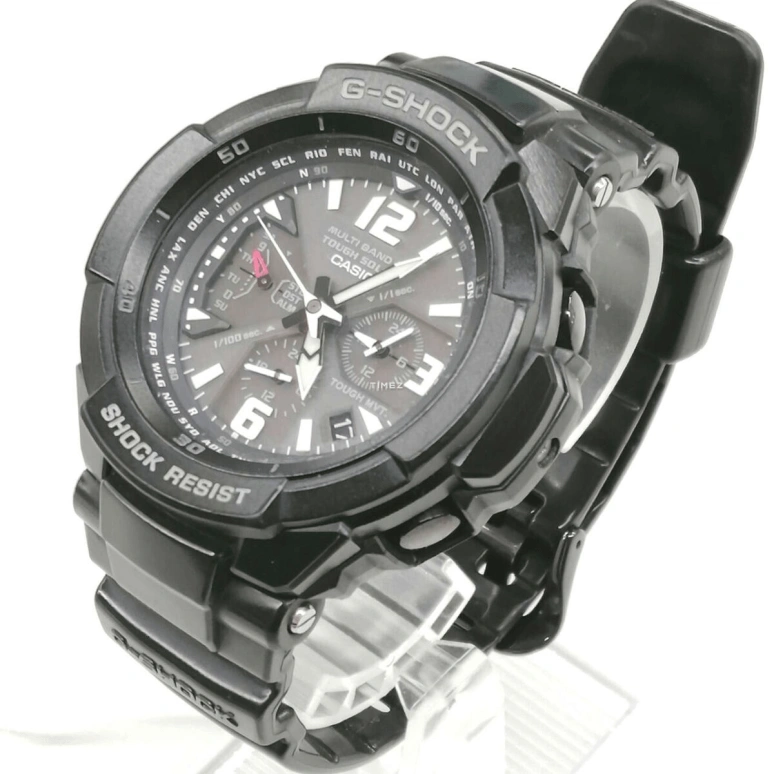 卡西欧,G-SHOCK 64.20x46.60毫米,64.20x46.60毫米,不锈钢,合成树脂,黑色,石英,星期历,日历,世界时,闹铃,矿物水晶,玻璃,酒桶形,GW,GW-3000BB-1A