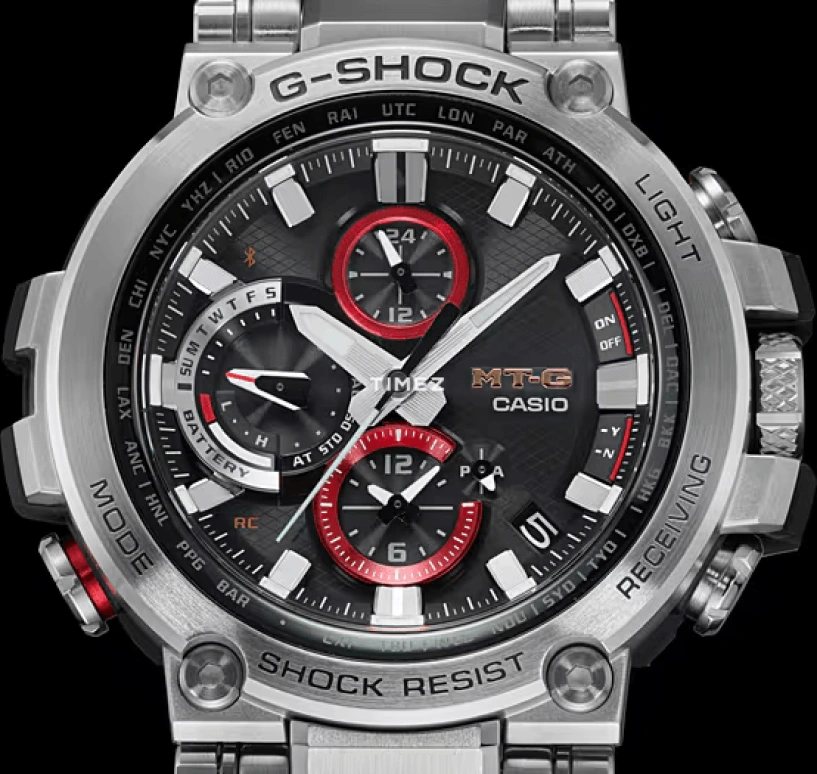 卡西欧,G-SHOCK 55.80x51.70毫米,55.80x51.70毫米,合成树脂,黑色,石英,倒计时,计时,星期历,日历,蓝宝石,水晶玻璃,圆形,MTGB1000D,MTGB1000D-1A