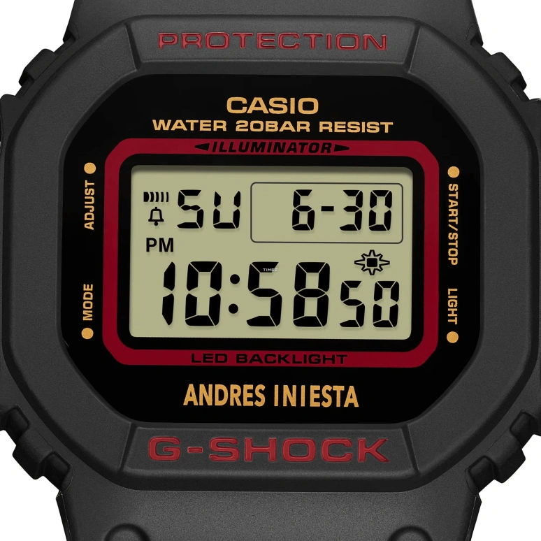 卡西欧,G-SHOCK 48.90x42.80毫米,48.90x42.80毫米,生物基,合成树脂,黑色,石英,倒计时,计时,月历,星期历,矿物水晶,方形,DW5600AI,DW5600AI-1