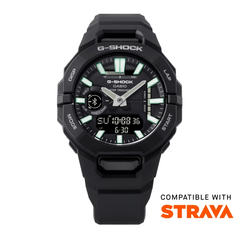 卡西欧,G-SHOCK 48.50x43.90毫米,48.50x43.90毫米,碳纤维,生物基,合成树脂,黑色,石英,倒计时,计时,月历,星期历,矿物水晶,圆形,GBA950,GBA950-1A