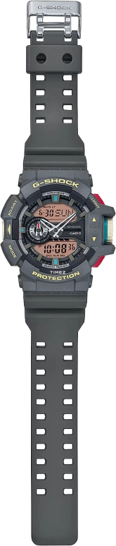 卡西欧,G-SHOCK 55x51.90毫米,55x51.90毫米,合成树脂,三文鱼色,石英,倒计时,计时,月历,星期历,矿物水晶,圆形,GA400PC,GA400PC-8A