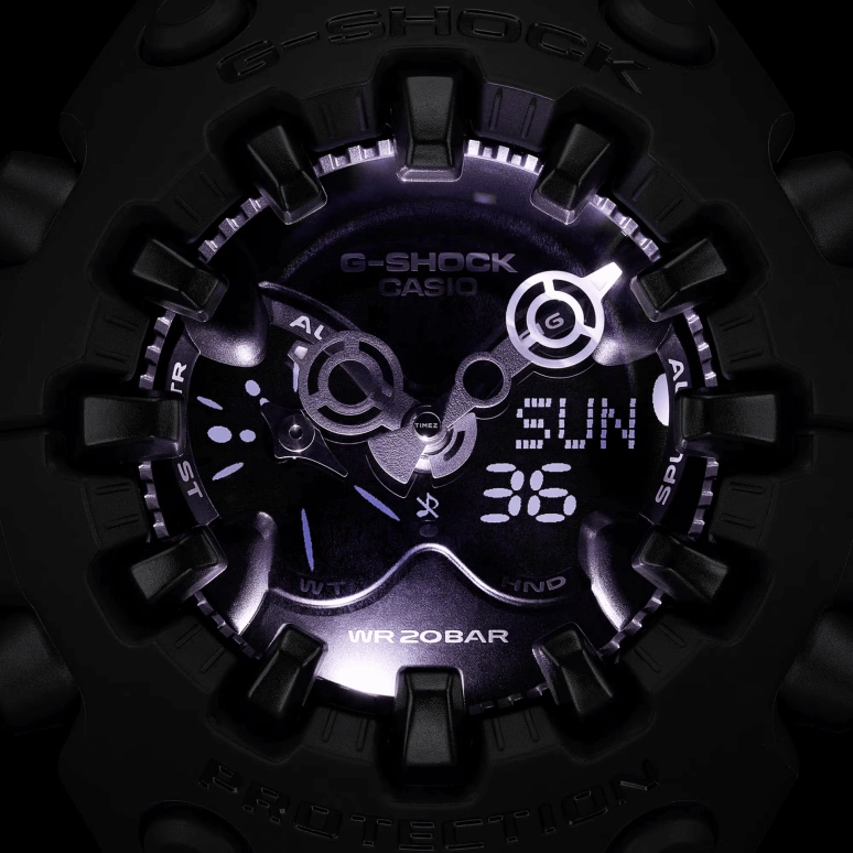 卡西欧,G-SHOCK 49.10x58.20毫米,49.10x58.20毫米,合成树脂,黑色,石英,倒计时,计时,月历,星期历,矿物水晶,圆形,GAV01,GAV01-1A
