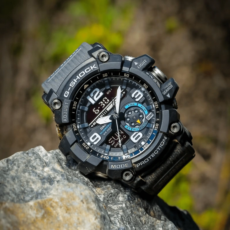 Casio,MASTER OF G - LAND 56.20x55.30mm,56.20x55.30mm,Resin,Stainless Steel,Black,Quartz,Countdown,Chronograph,Month,Date,Hardlex,Round,GG1000,GG1000-1A8