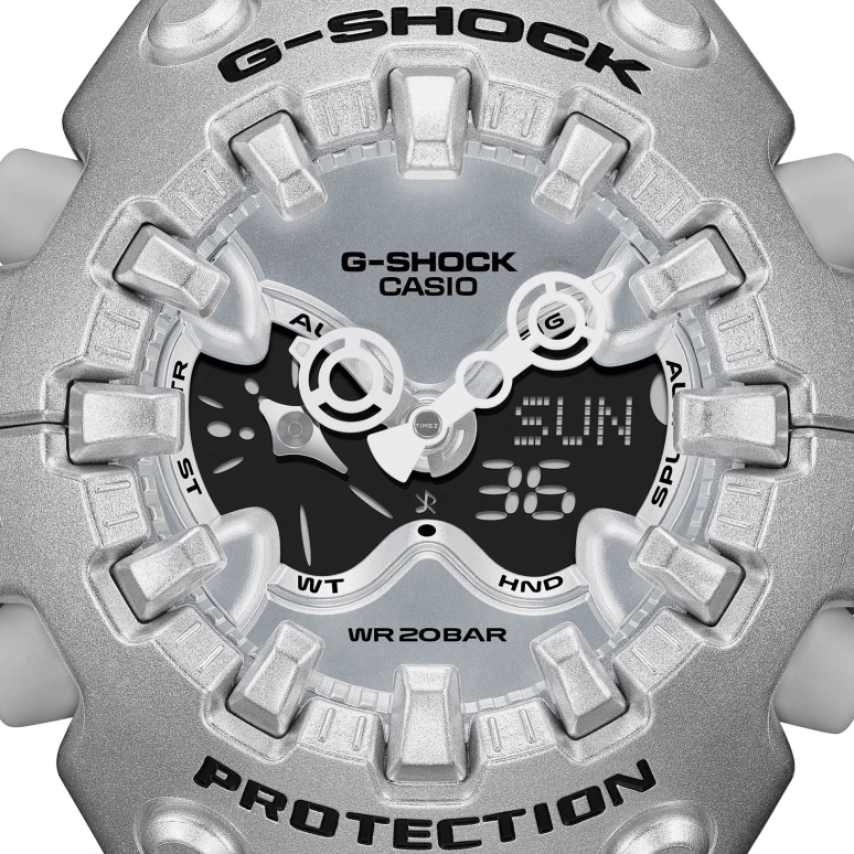卡西欧,G-SHOCK 49.10x58.20毫米,49.10x58.20毫米,合成树脂,银色,黑色,石英,倒计时,计时,月历,星期历,矿物水晶,圆形,GAV01A,GAV01A-8A