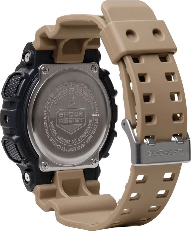 卡西欧,G-SHOCK 51.20毫米,51.20毫米,合成树脂,黑色,石英,倒计时,计时,月历,星期历,矿物水晶,圆形,GA110TU,GA110TU-1A5