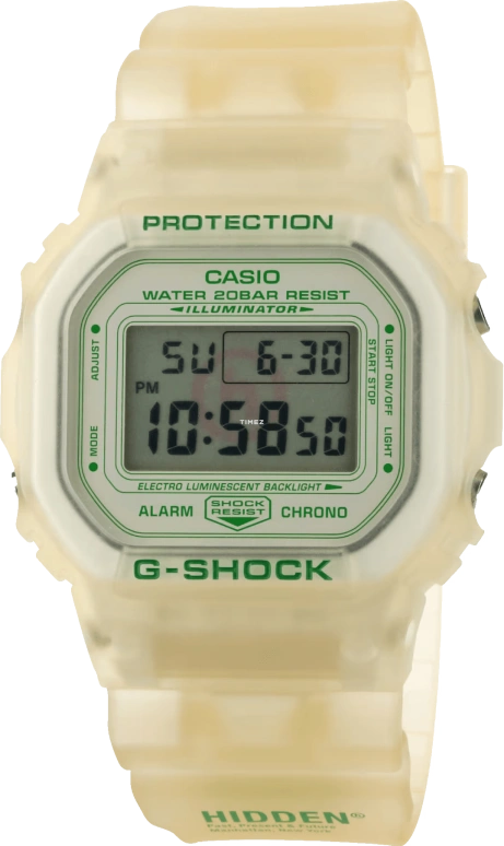 卡西欧,G-SHOCK 48.90x43.80毫米,48.90x43.80毫米,合成树脂,米色,灰色,石英,倒计时,计时,月历,星期历,矿物水晶,方形,DW5600HDN22,DW5600HDN22-7