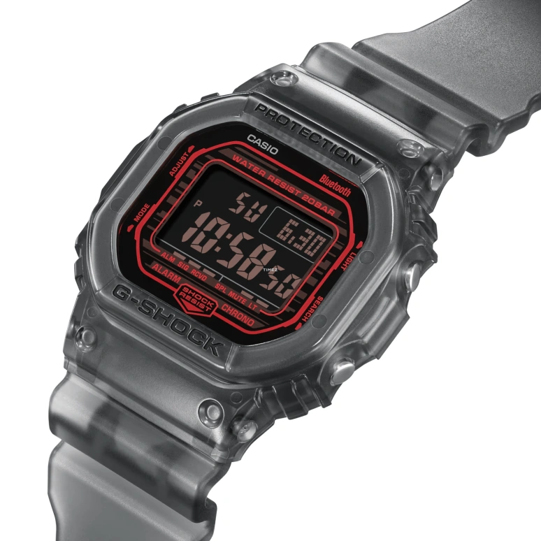 卡西欧,G-SHOCK 48.90x42.80毫米,48.90x42.80毫米,合成树脂,黑色,红色,石英,倒计时,计时,月历,星期历,矿物水晶,方形,DWB5600G,DWB5600G-1