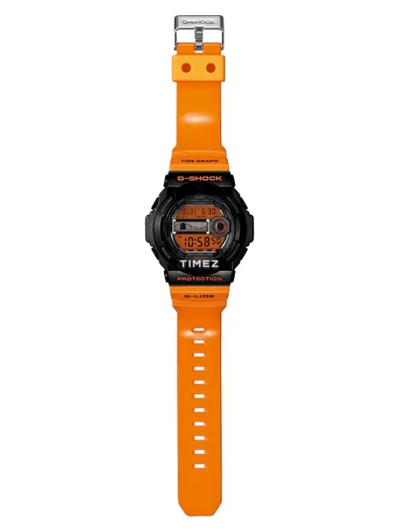 卡西欧,G-SHOCK 52.20毫米,52.20毫米,合成树脂,橘色,灰色,石英,倒计时,计时,月历,星期历,矿物水晶,圆形,GLX150,GLX150-4