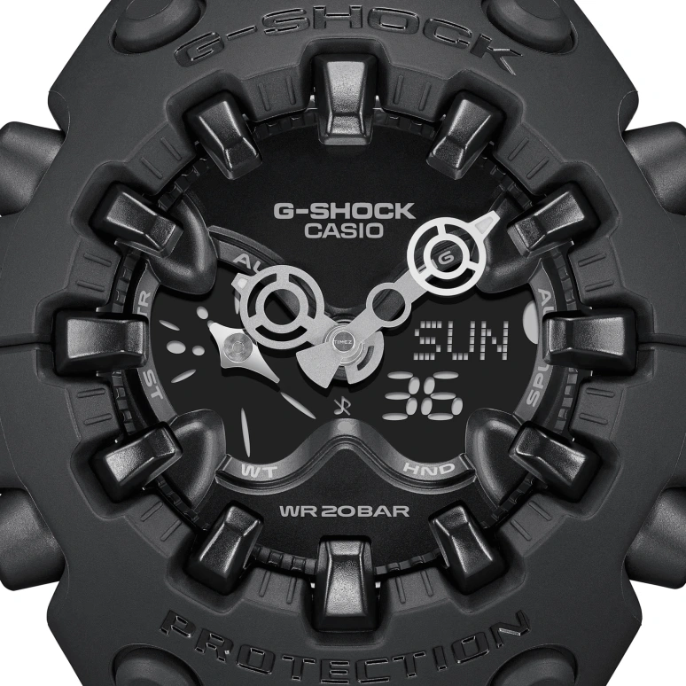 卡西欧,G-SHOCK 49.10x58.20毫米,49.10x58.20毫米,合成树脂,黑色,石英,倒计时,计时,月历,星期历,矿物水晶,圆形,GAV01,GAV01-1A