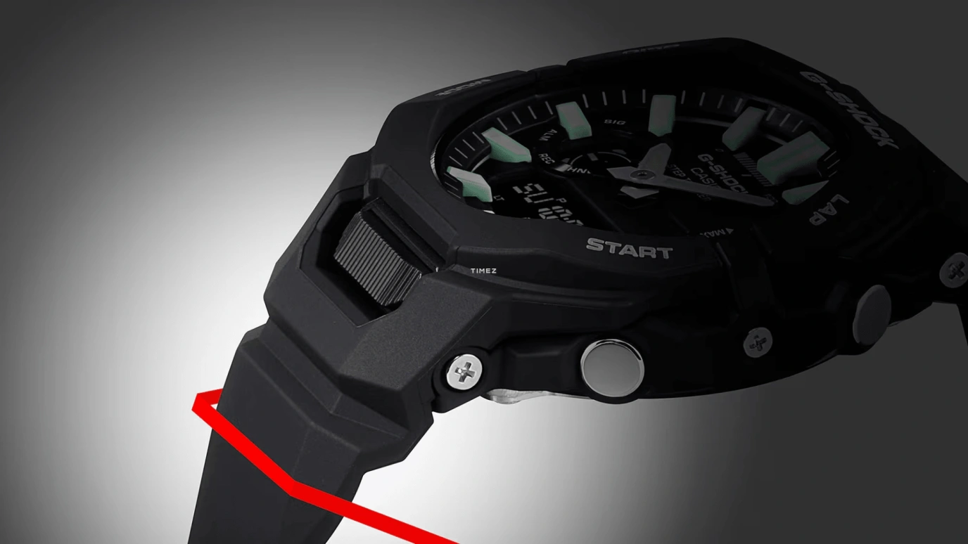 卡西欧,G-SHOCK 48.50x43.90毫米,48.50x43.90毫米,碳纤维,生物基,合成树脂,黑色,石英,倒计时,计时,月历,星期历,矿物水晶,圆形,GBA950,GBA950-1A