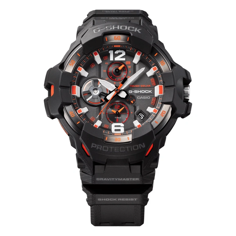Casio,MASTER OF G - LAND 54.70mm,54.70mm,Bio-sourced,Black,Quartz,Countdown,Chronograph,Date,Day,Hardlex,Round,GRB300,GRB300-1A4