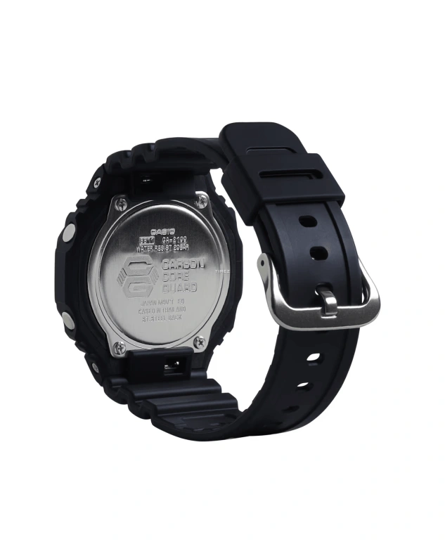卡西欧,G-SHOCK 48.50x45.40毫米,48.50x45.40毫米,碳纤维,合成树脂,黑色,石英,倒计时,计时,月历,星期历,矿物水晶,八角形,GA2100,GA2100-1A3