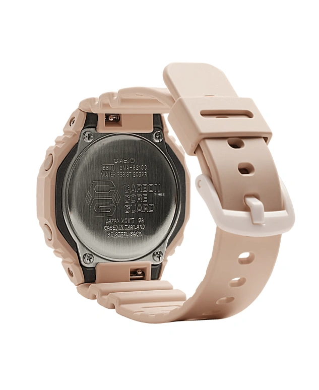 卡西欧,G-SHOCK 42.90毫米,42.90毫米,碳纤维,合成树脂,粉色,石英,倒计时,计时,月历,星期历,矿物水晶,八角形,GMAS2100,GMAS2100-4A