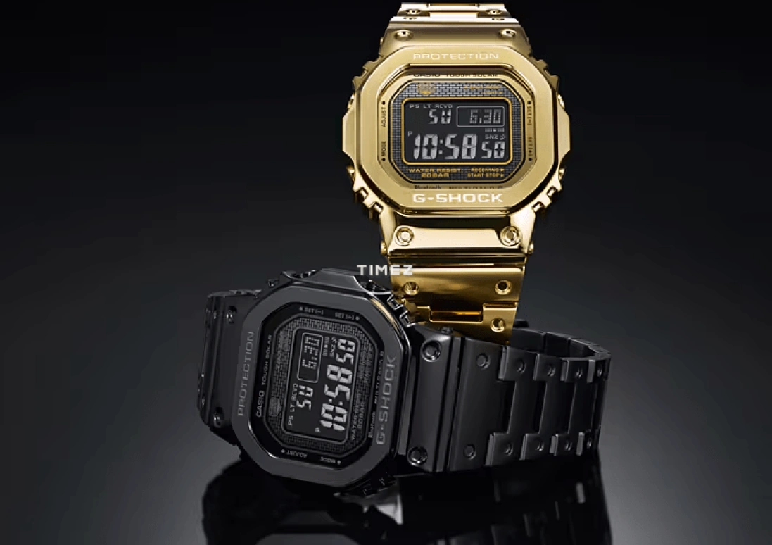 卡西欧,G-SHOCK 49.30x43.20毫米,49.30x43.20毫米,不锈钢,黑色,石英,倒计时,计时,万年历,月历,矿物水晶,方形,GMW,GMW-B5000GD-9