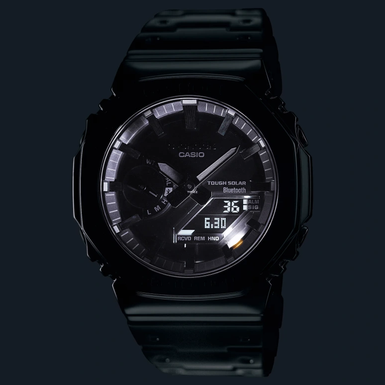 卡西欧,G-SHOCK 44.40毫米,44.40毫米,不锈钢,黑色,石英,倒计时,计时,月历,星期历,矿物水晶,八角形,GMB2100D,GMB2100D-1A