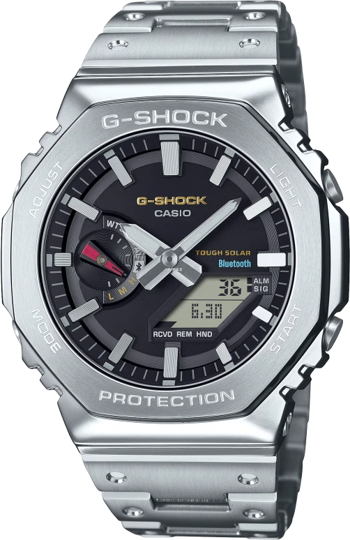 卡西欧,G-SHOCK 49.80x44.40毫米,49.80x44.40毫米,精钢,黑色,石英,倒计时,计时,月历,星期历,矿物水晶,圆形,GMB2100SD,GMB2100SD-1C