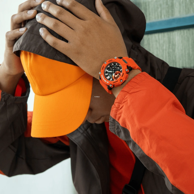 卡西欧,G-SHOCK 47.10毫米,47.10毫米,合成树脂,黑色,石英,倒计时,计时,月历,星期历,矿物水晶,圆形,GA2200M,GA2200M-4A