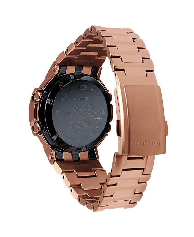 卡西欧,G-SHOCK 51.80x44.50毫米,51.80x44.50毫米,精钢,玫瑰金色,石英,倒计时,计时,月历,星期历,矿物水晶,圆形,AWM500GD,AWM500GD-4A