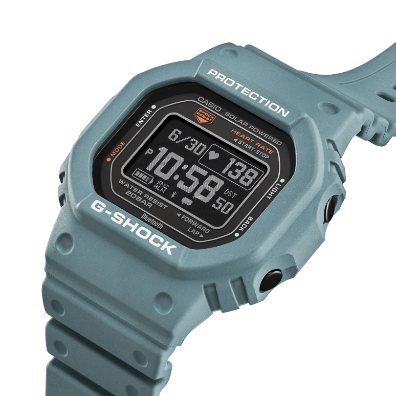 Casio,G-SHOCK 51.10x44.50mm,51.10x44.50mm,Bio-sourced,Black,Quartz,Chronograph,Moonphase,Month,Date,Hardlex,Square,DW,DW-H5600-2