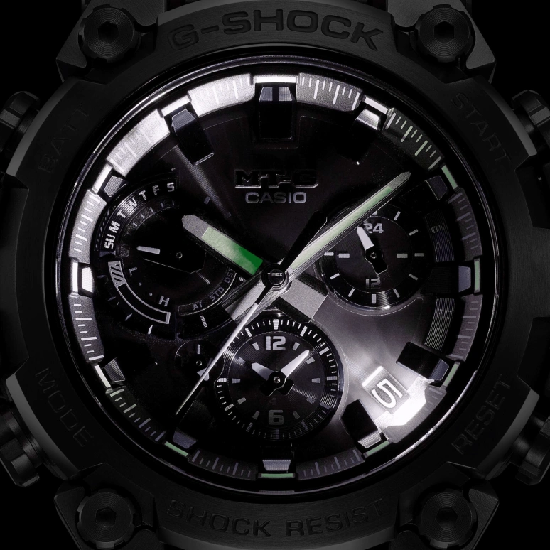 卡西欧,G-SHOCK 51.90x50.90毫米,51.90x50.90毫米,合成树脂,精钢,黑色,石英,倒计时,计时,星期历,日历,蓝宝石,水晶玻璃,圆形,MTGB3000B,MTGB3000B-1A