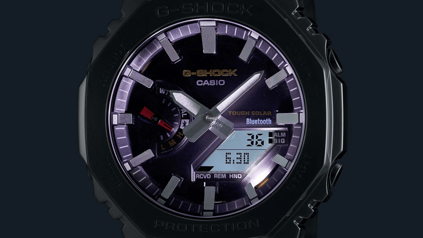卡西欧,G-SHOCK 49.80x44.40毫米,49.80x44.40毫米,精钢,黑色,石英,倒计时,计时,月历,星期历,矿物水晶,圆形,GMB2100SD,GMB2100SD-1C
