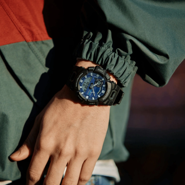 卡西欧,G-SHOCK 48.90毫米,48.90毫米,生物基,合成树脂,蓝色,石英,倒计时,计时,月历,星期历,矿物水晶,圆形,GBA900CB,GBA900CB-1A
