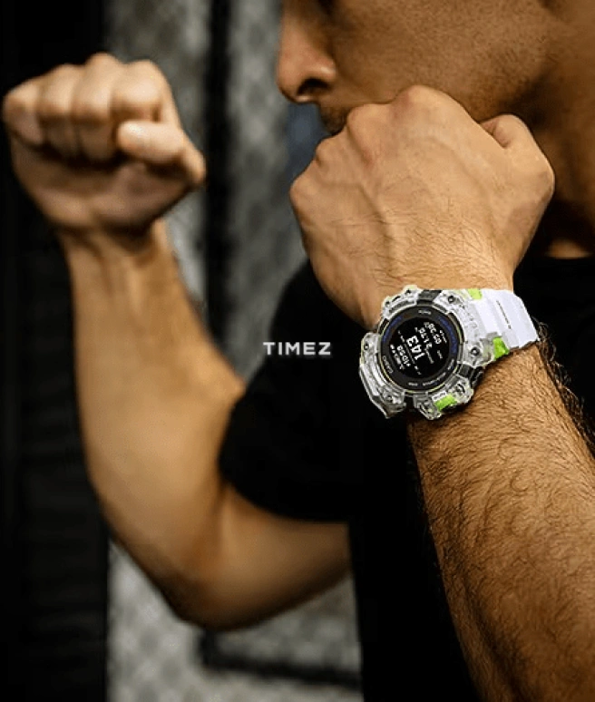 卡西欧,G-SHOCK 55毫米,55毫米,合成树脂,黑色,处理器,倒计时,计时,月历,星期历,矿物水晶,圆形,GBDH1000,GBDH1000-7A9