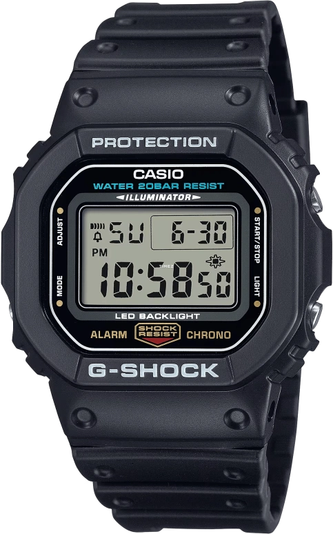 卡西欧,G-SHOCK 48.90x42.80毫米,48.90x42.80毫米,合成树脂,灰色,黑色,石英,倒计时,计时,月历,星期历,矿物水晶,方形,DW,DW-5600UE-1