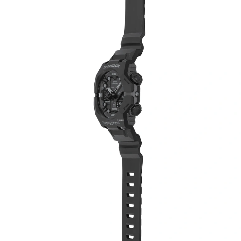 卡西欧,G-SHOCK 42.50x46毫米,42.50x46毫米,合成树脂,碳纤维,黑色,石英,倒计时,计时,月历,星期历,矿物水晶,圆形,GAB001,GAB001-1A
