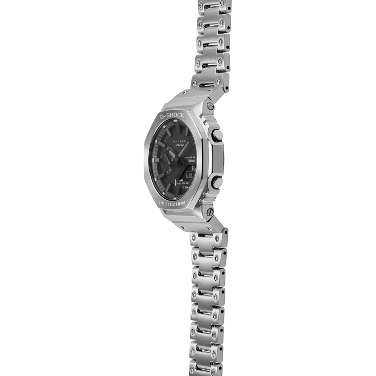 卡西欧,G-SHOCK 44.40毫米,44.40毫米,不锈钢,黑色,石英,倒计时,计时,月历,星期历,矿物水晶,八角形,GMB2100D,GMB2100D-1A