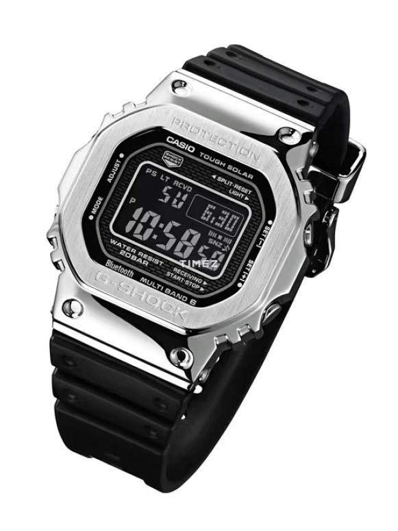 卡西欧,G-SHOCK 49.20x43.20毫米,49.20x43.20毫米,不锈钢,黑色,石英,倒计时,计时,月历,星期历,矿物水晶,方形,GMWB5000,GMWB5000-1