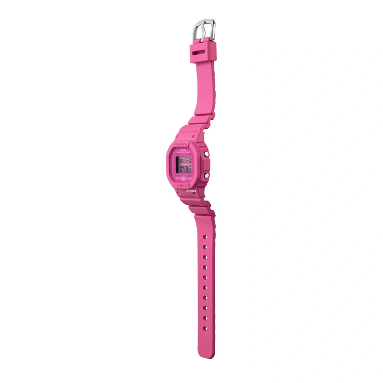 卡西欧,G-SHOCK 45.70x40.50毫米,45.70x40.50毫米,生物基,合成树脂,粉红色,石英,倒计时,计时,月历,星期历,矿物水晶,方形,GMDS5610PK,GMDS5610PK-4