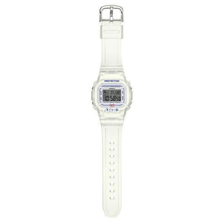 卡西欧,BABY-G 44.70x40毫米,44.70x40毫米,塑料,黑色,灰色,石英,长方形,白色,BGD,BGD-525-7E