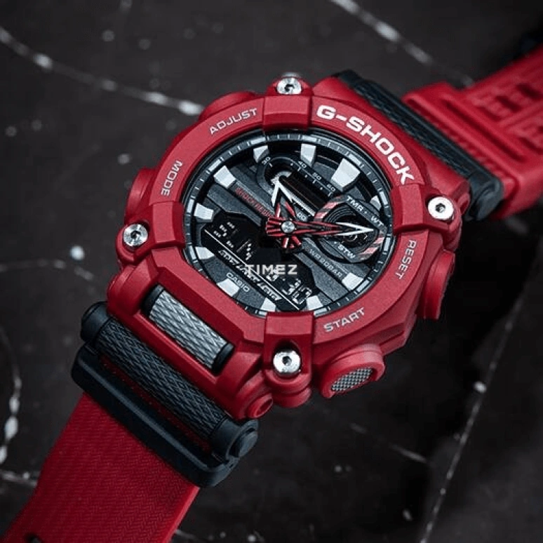 卡西欧,G-SHOCK 49.50毫米,49.50毫米,合成树脂,黑色,石英,倒计时,计时,月历,星期历,矿物水晶,圆形,GA900,GA900-4A