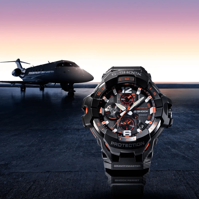 Casio,MASTER OF G - LAND 54.70mm,54.70mm,Bio-sourced,Black,Quartz,Countdown,Chronograph,Date,Day,Hardlex,Round,GRB300,GRB300-1A4