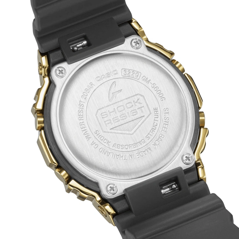 卡西欧,G-SHOCK 49.60x43.20毫米,49.60x43.20毫米,合成树脂,精钢,黑色,石英,倒计时,计时,月历,星期历,矿物水晶,方形,GM5600G,GM5600G-9