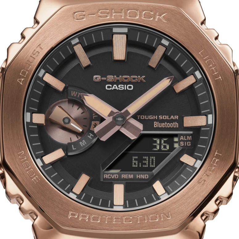 卡西欧,G-SHOCK 49.80x44.40毫米,49.80x44.40毫米,不锈钢,黑色,石英,倒计时,计时,月历,星期历,矿物水晶,八角形,GMB2100GD,GMB2100GD-5A