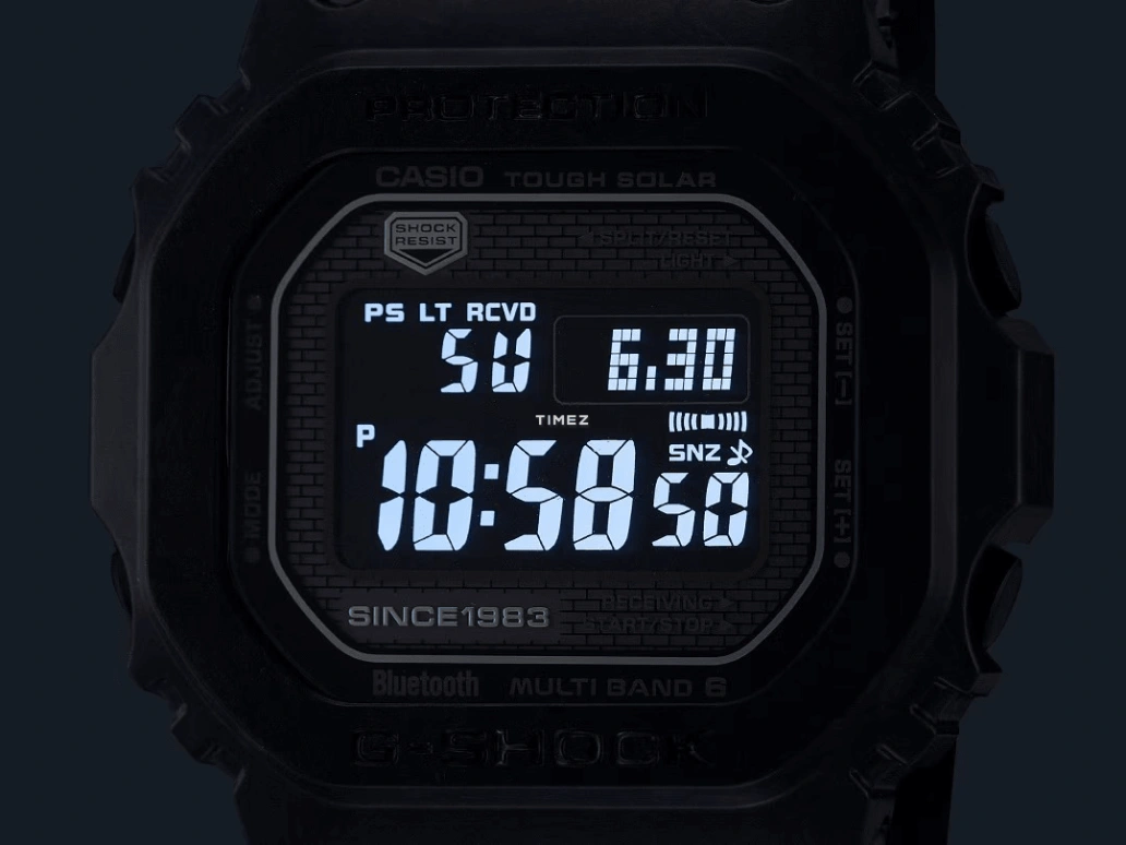 卡西欧,G-SHOCK 49.10x45毫米,49.10x45毫米,碳纤维,合成树脂,黑色,石英,倒计时,计时,月历,星期历,蓝宝石,方形,GCWB5000UN,GCWB5000UN-1
