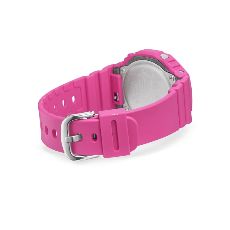 卡西欧,G-SHOCK 46.20x42.90毫米,46.20x42.90毫米,碳纤维,合成树脂,粉红色,石英,倒计时,计时,月历,星期历,矿物水晶,八角形,GMAS2100P,GMAS2100P-4A