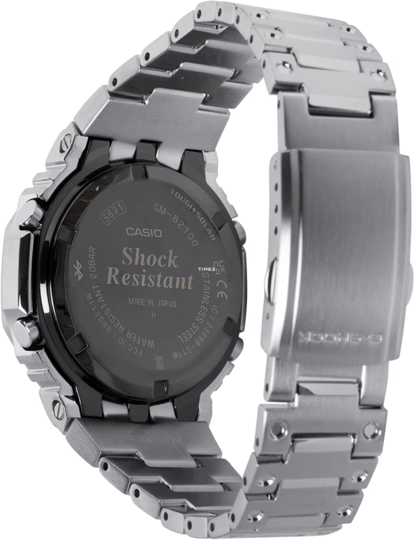 卡西欧,G-SHOCK 44.40毫米,44.40毫米,不锈钢,粉色,石英,倒计时,计时,月历,星期历,矿物水晶,八角形,GMB2100AD,GMB2100AD-5A