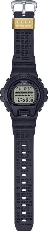 卡西欧,G-SHOCK 53.20x50毫米,53.20x50毫米,生物基,合成树脂,黑色,灰色,自动上弦,倒计时,计时,月历,星期历,矿物水晶,圆形,DW6640RE,DW6640RE-1