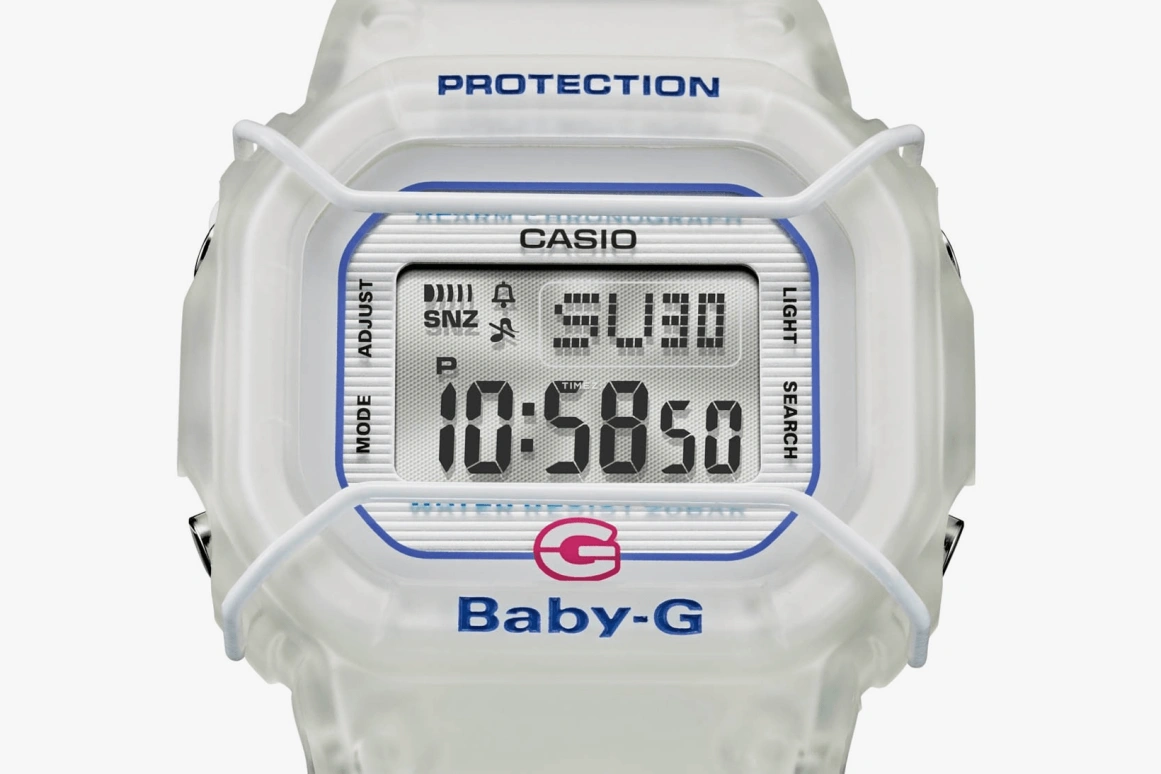 卡西欧,BABY-G 44.70x40毫米,44.70x40毫米,塑料,黑色,灰色,石英,长方形,白色,BGD,BGD-525-7E