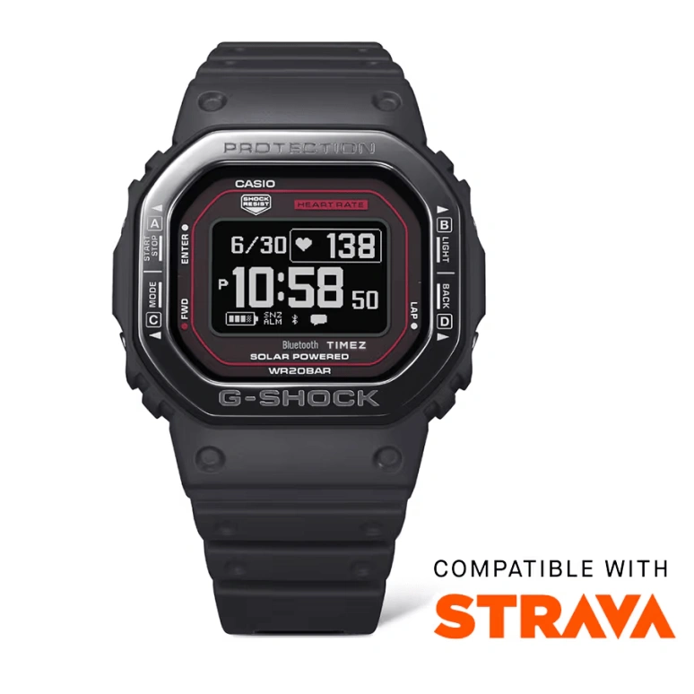 卡西欧,G-SHOCK 51.10x44.50毫米,51.10x44.50毫米,生物基,黑色,石英,计时,月相,月历,星期历,矿物水晶,方形,DW,DW-H5600MB-1A4