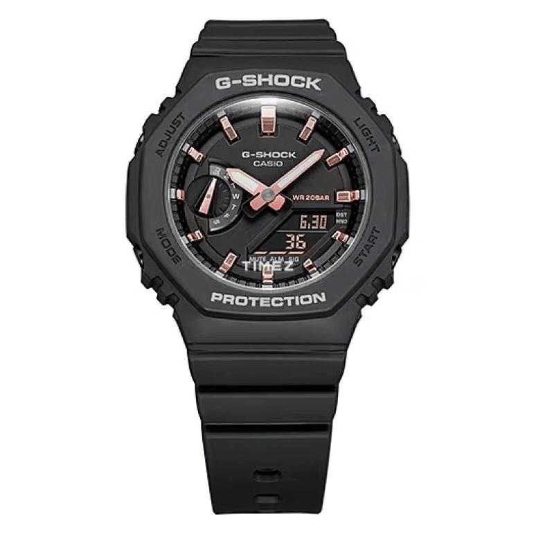 卡西欧,G-SHOCK 42.90毫米,42.90毫米,碳纤维,合成树脂,黑色,石英,倒计时,计时,月历,星期历,矿物水晶,八角形,GMAS2100,GMAS2100-1A