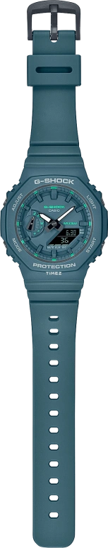 卡西欧,G-SHOCK 46.20x42.90毫米,46.20x42.90毫米,碳纤维,蓝色,石英,倒计时,计时,月历,星期历,矿物水晶,圆形,GMAS2100GA,GMAS2100GA-3A