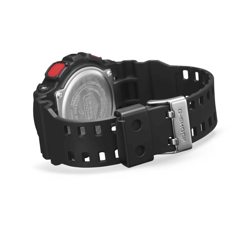 卡西欧,G-SHOCK 55x51.20毫米,55x51.20毫米,合成树脂,黑色,红色,石英,倒计时,计时,月历,星期历,矿物水晶,圆形,GA100BNR,GA100BNR-1A